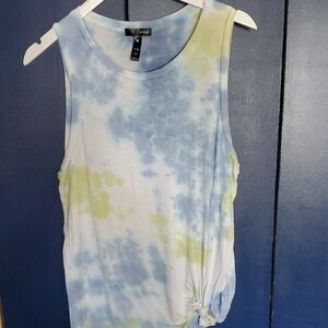 a new day Blue and Green Tie-Dye Tank Top